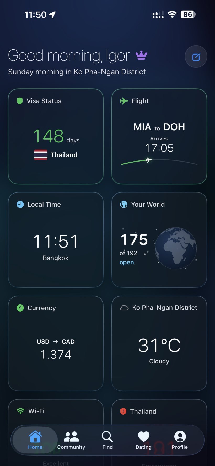 Expatic dashboard